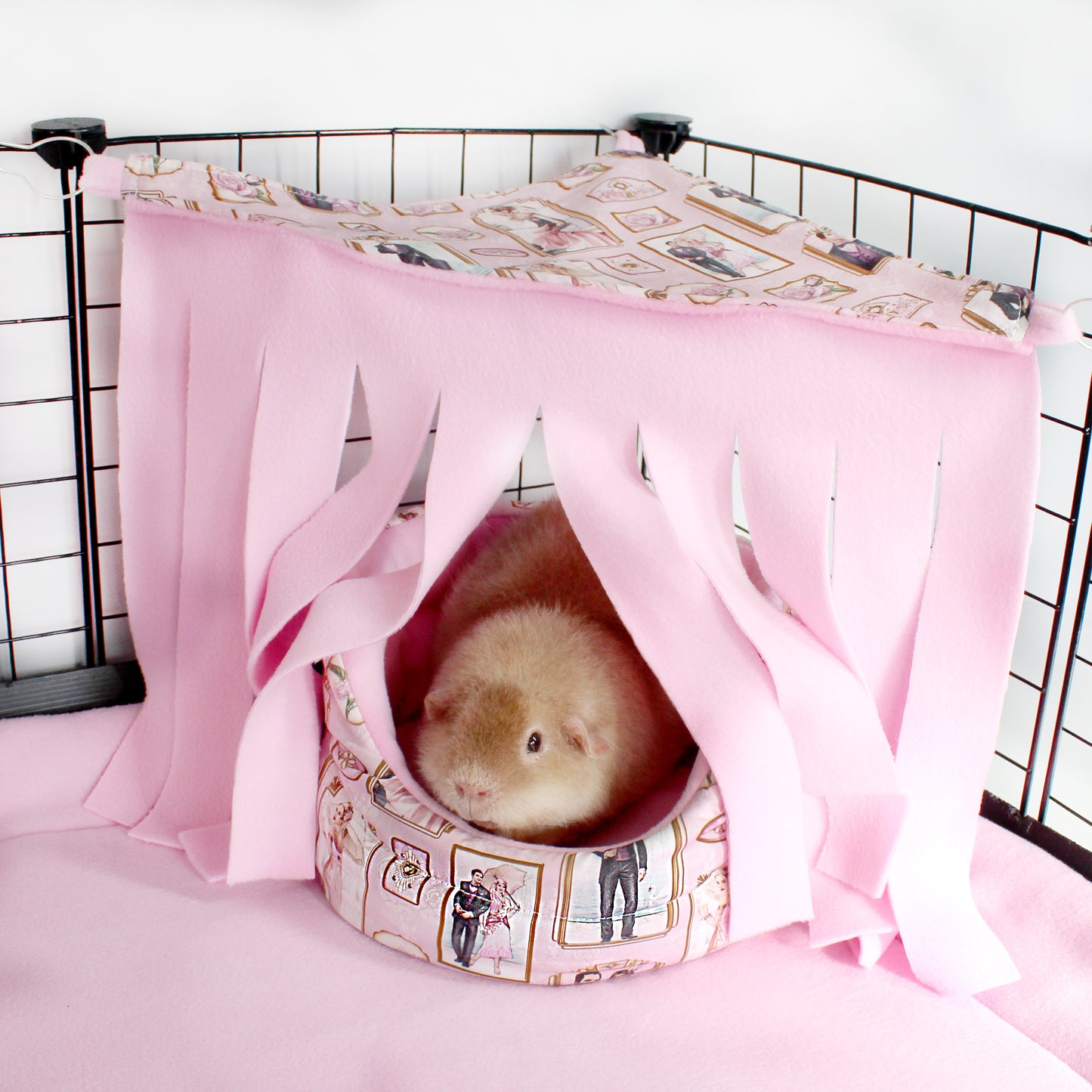 Pink Art Deco Corner Fleece Forest