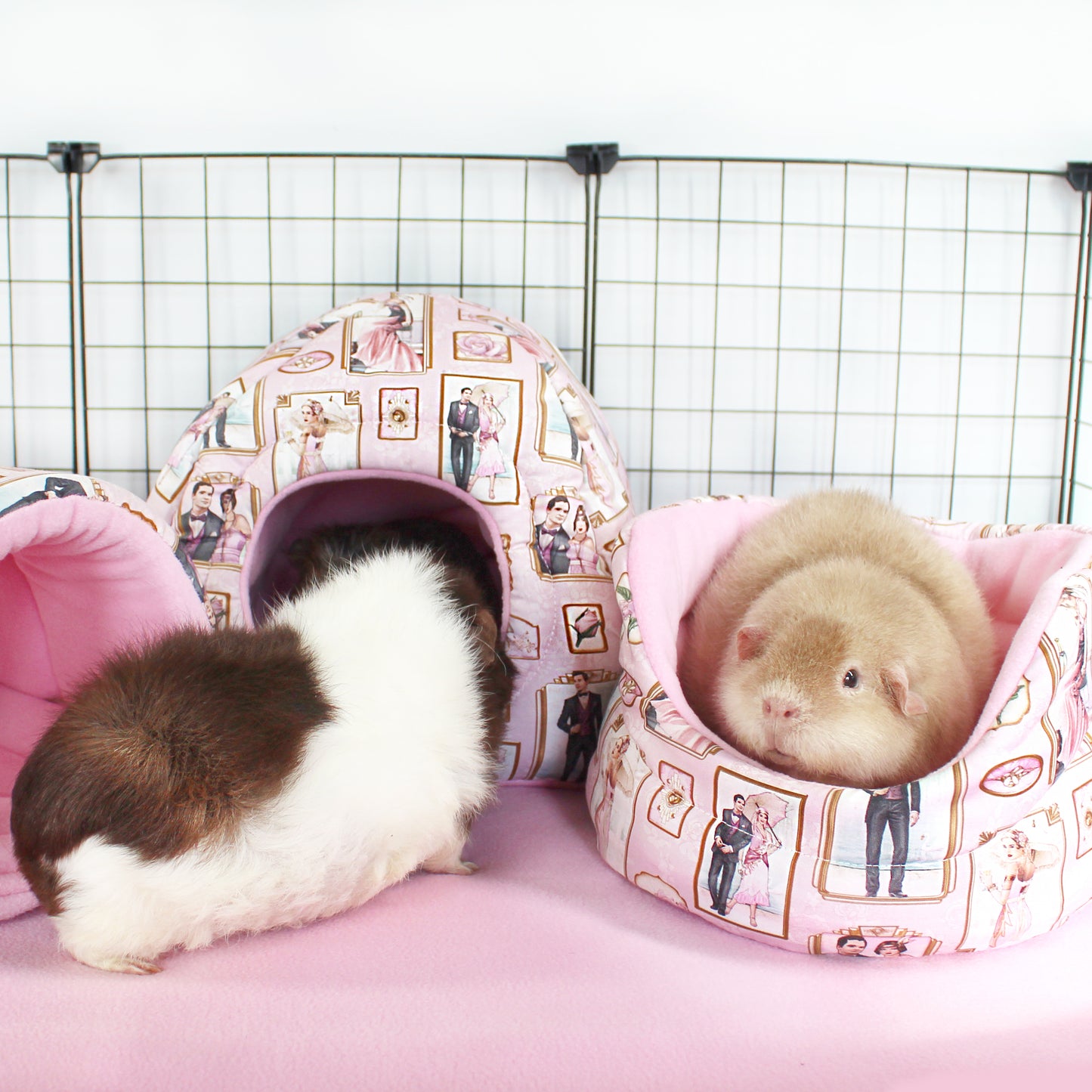 Pink Art Deco Cuddle Cup Bed