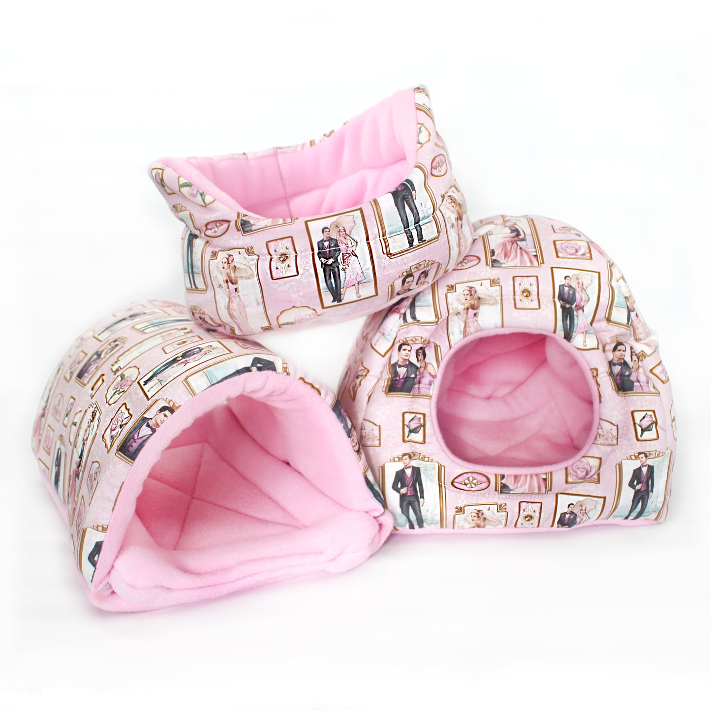 Pink Art Deco Guinea Pig Accessory Bundle
