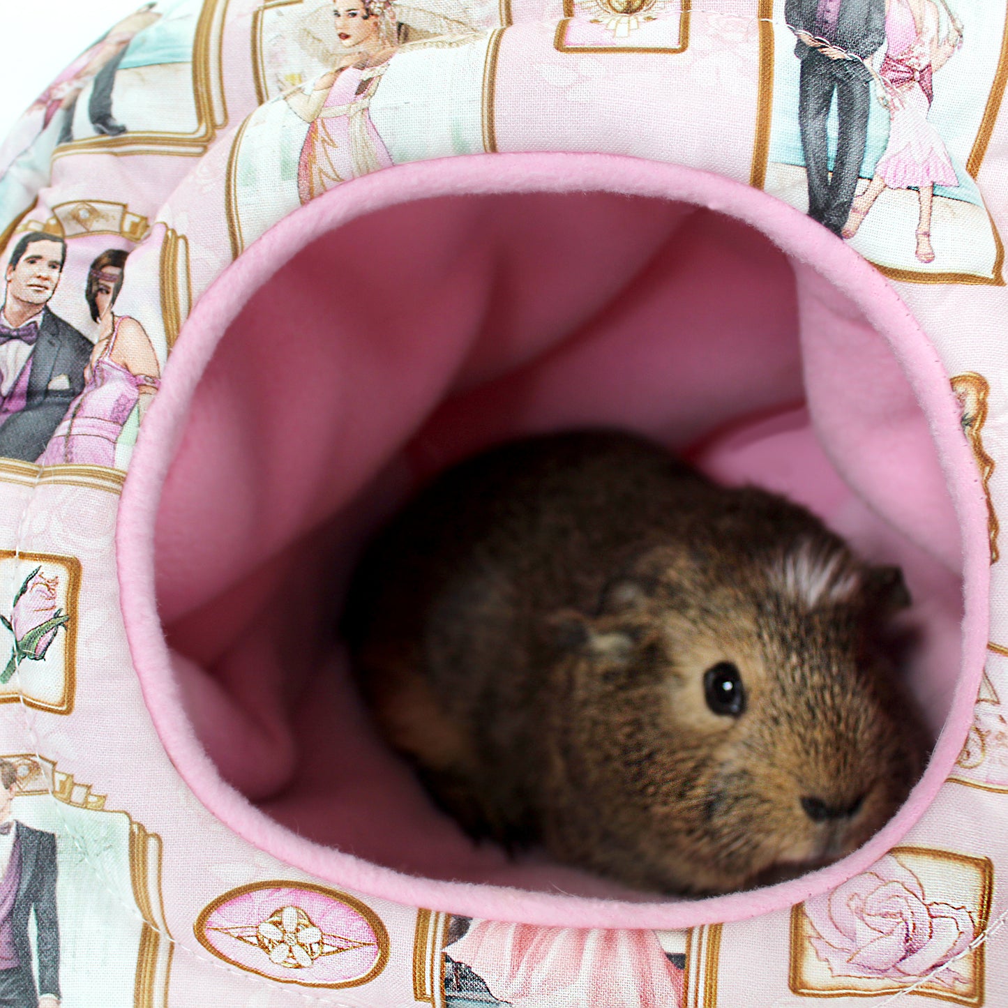 Pink Art Deco Hidey House for Guinea Pigs