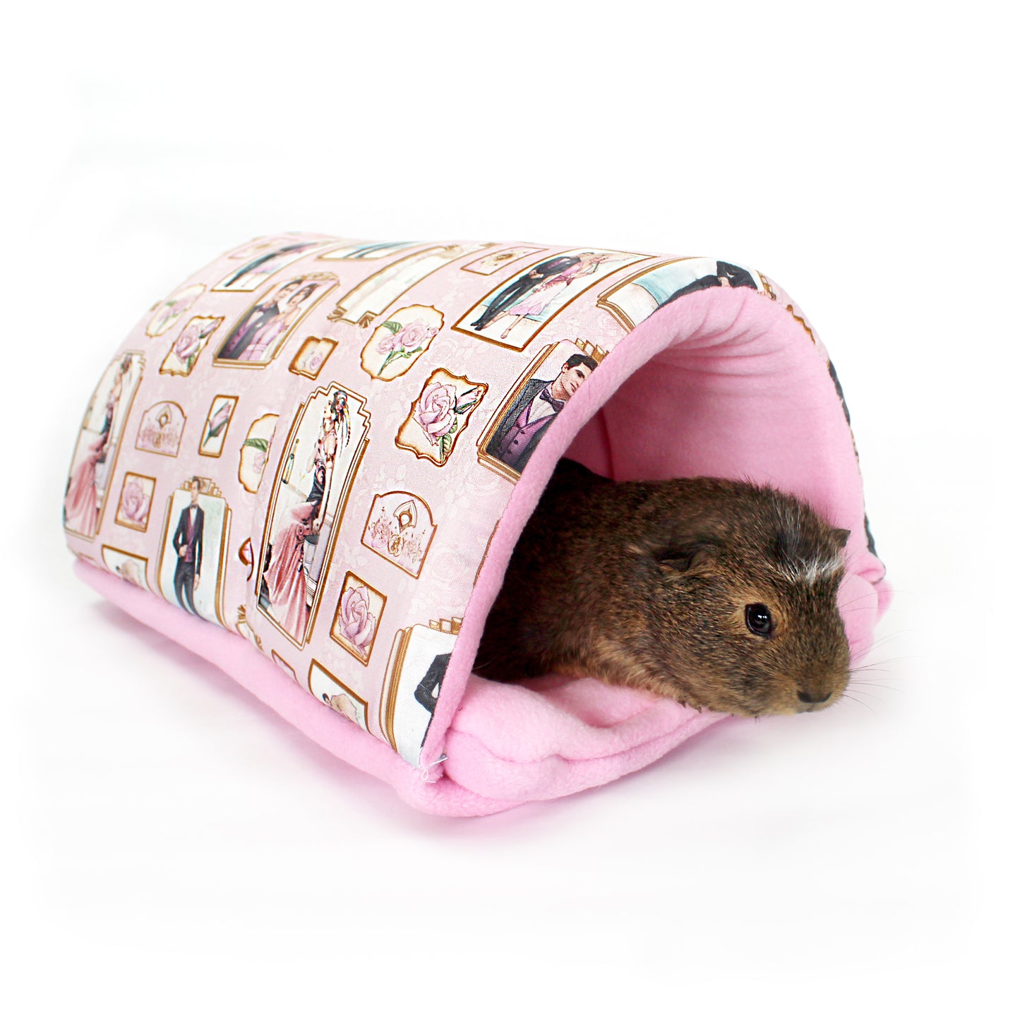 Pink Art Dec Squish Tunnel for Guinea Pigs