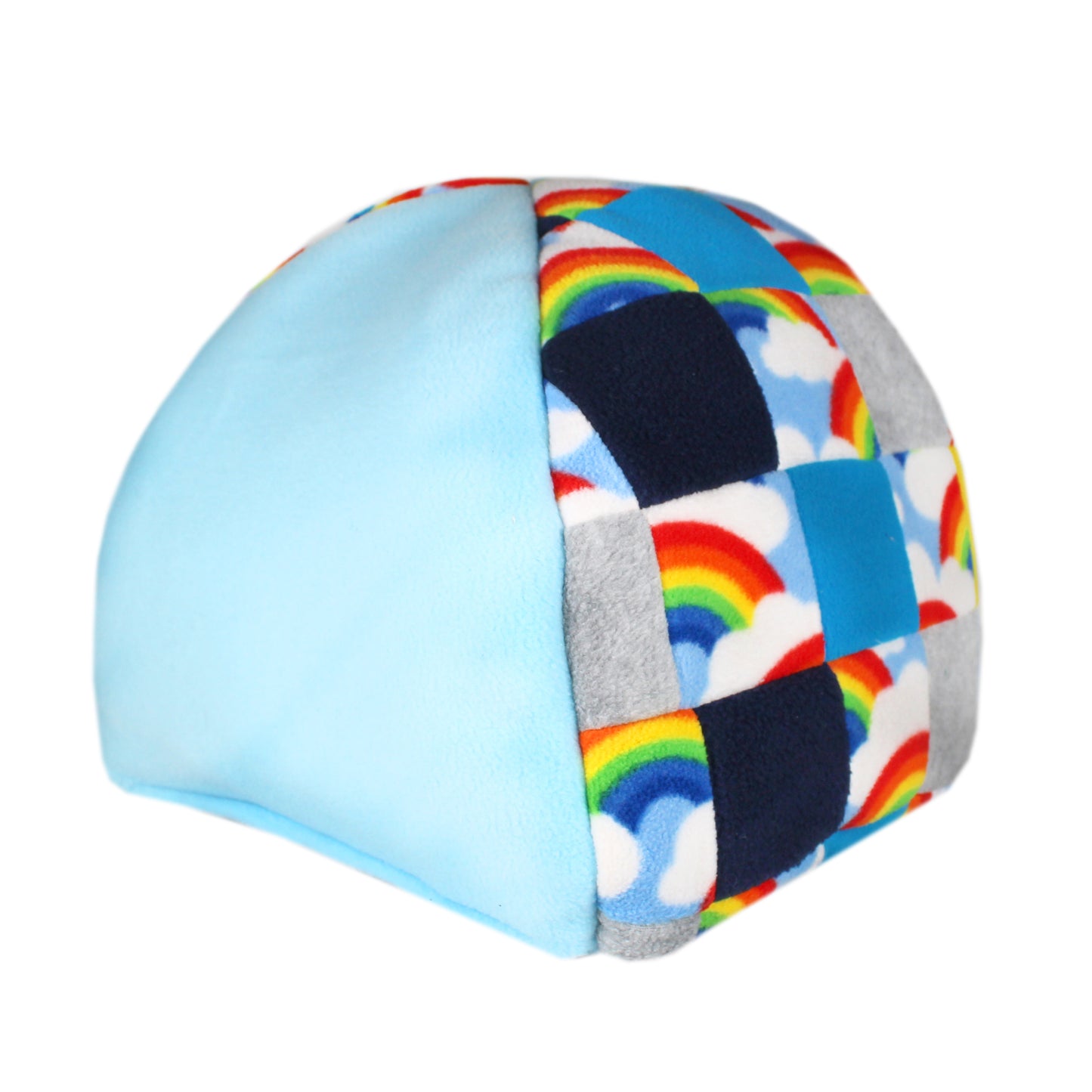 Patchwork Blue Rainbow Guinea Pig Accessory Bundle