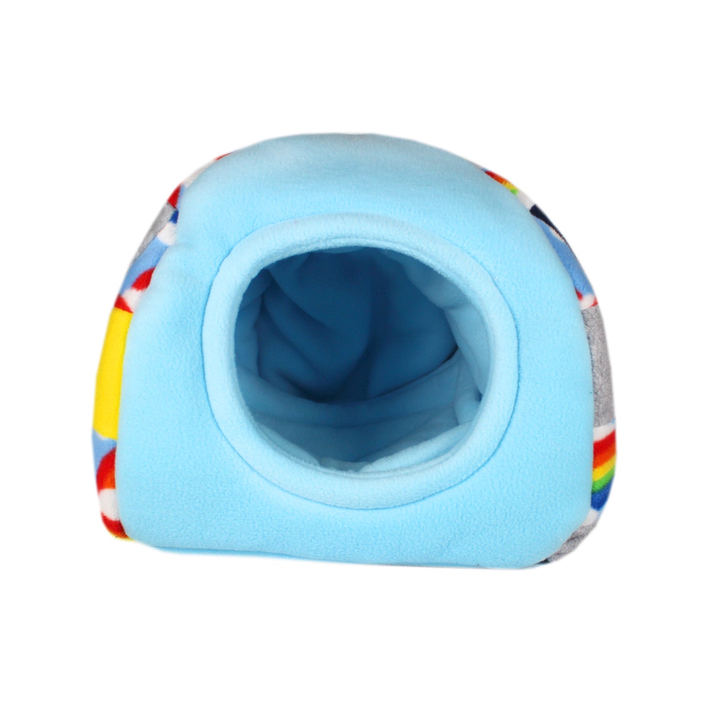 Patchwork Blue Rainbow Guinea Pig Accessory Bundle