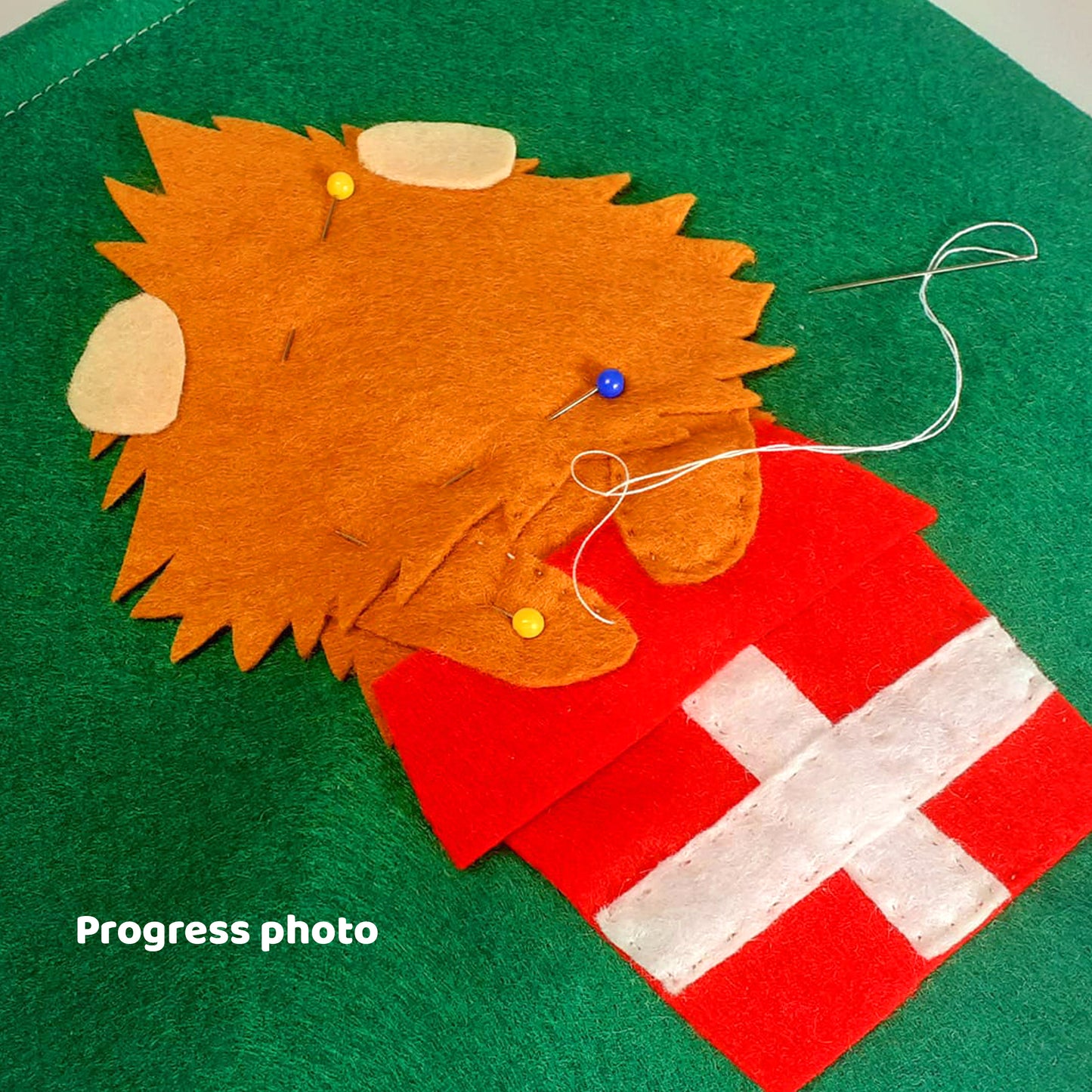 Handcrafted Guinea Pig In A Christmas Present - Wall Art Flag