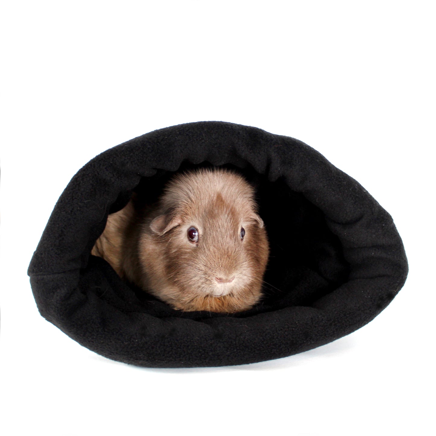 Halloween Ghost Cuddle Sack, front view showing how a guinea pig easily fits inside