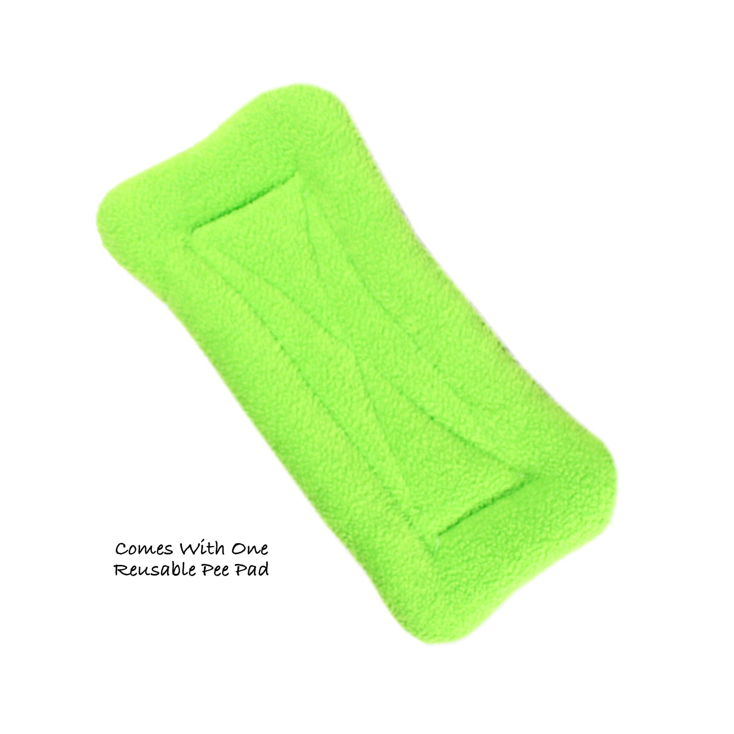 Green Gingham Guinea Pig Squish Tunnel, view of the 5 layer pee pad