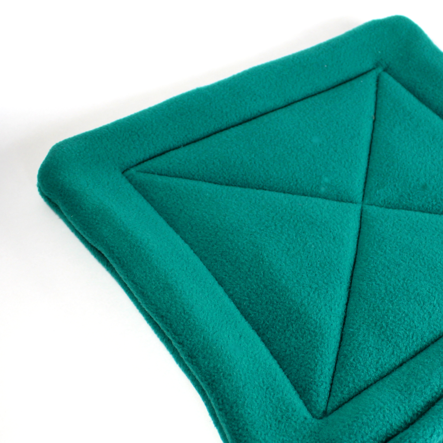 Large Square Teal Guinea Pig Pee Pad, front view of the lap pad showing the detail