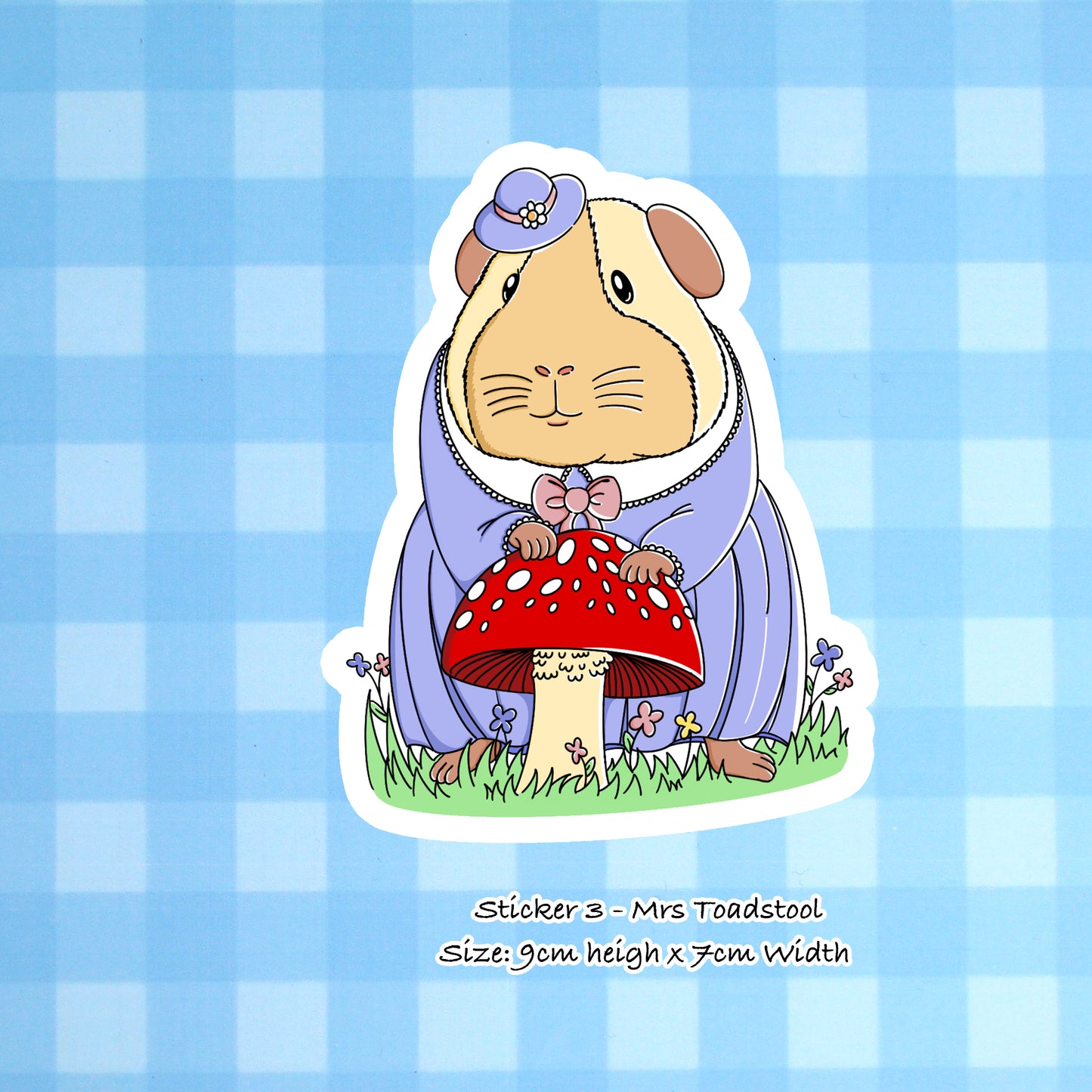 Small Cottagecore Guinea Pig Sticker Pack