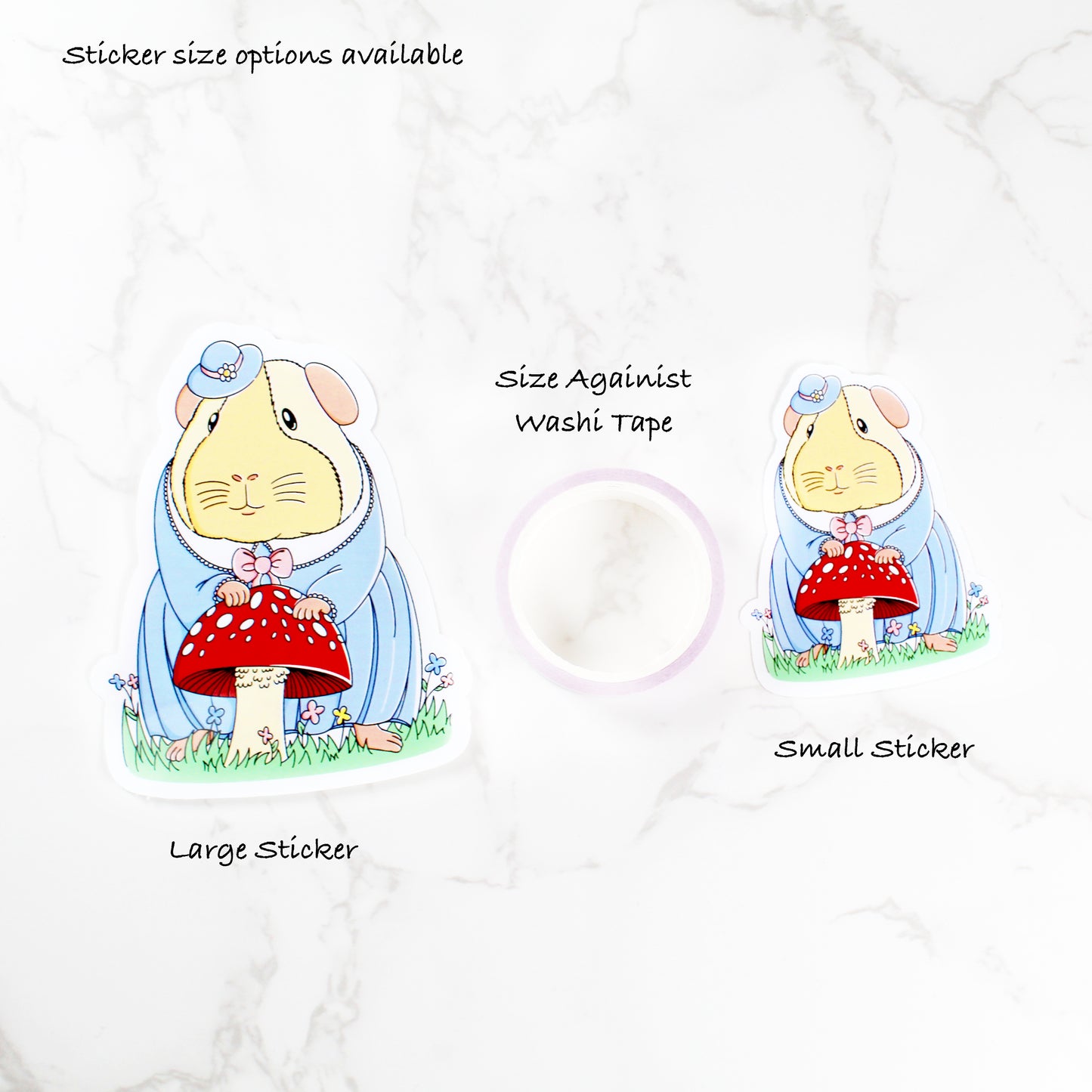 Small Cottagecore Guinea Pig Sticker Pack