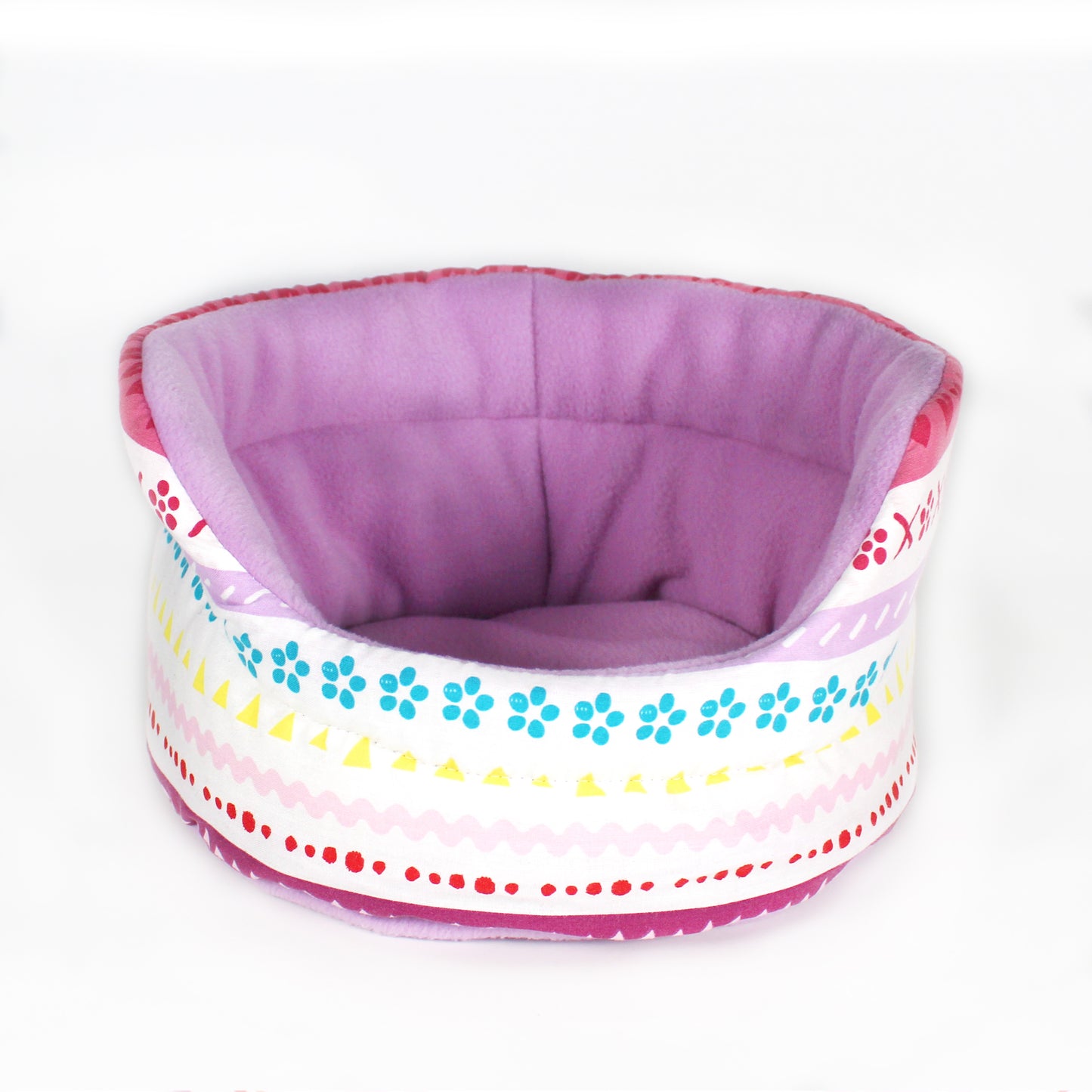 Cute Lilac Pattern Cuddle Cup Bed