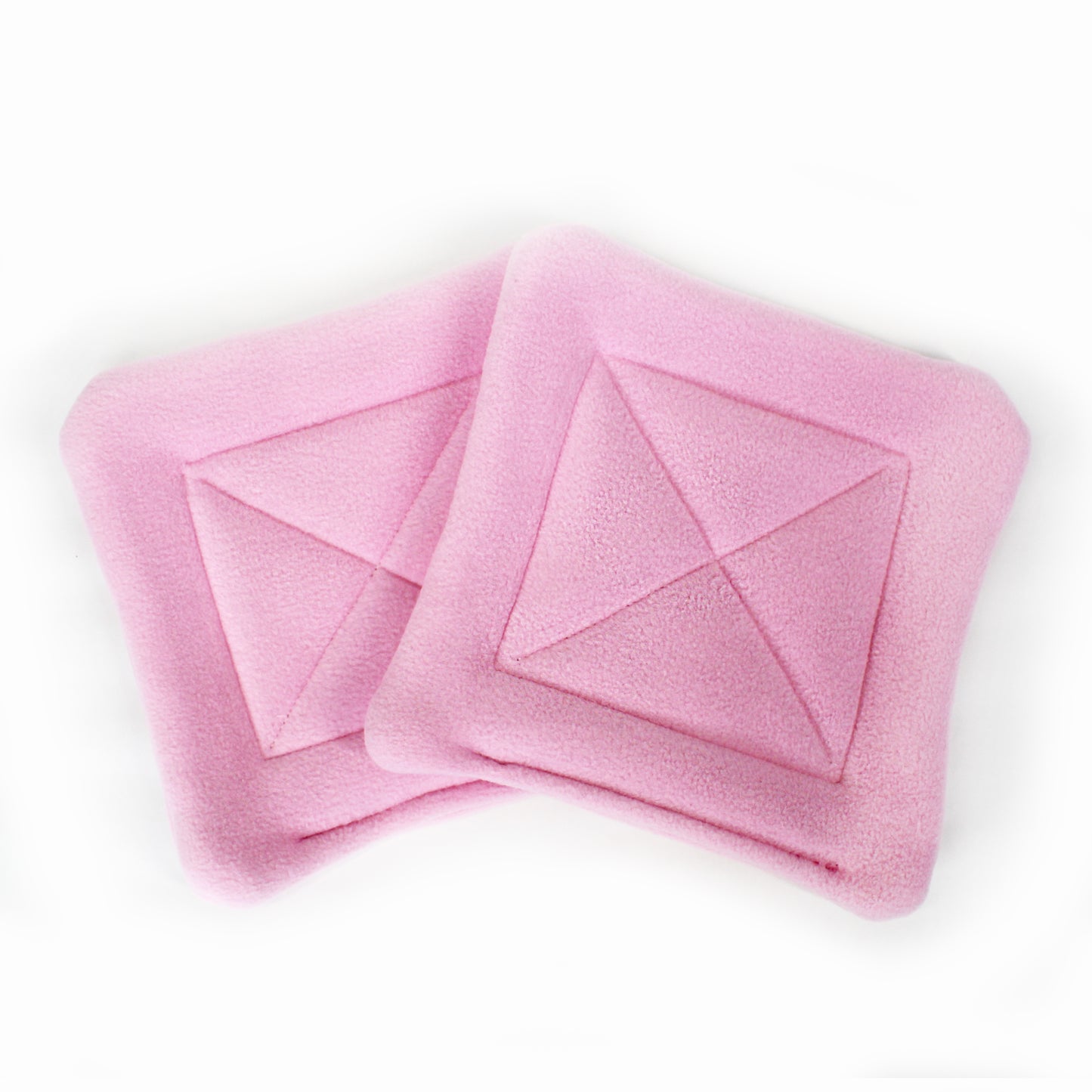 Pair Of Absorbent Baby Pink Fleece Pee Pads For Guinea Pigs