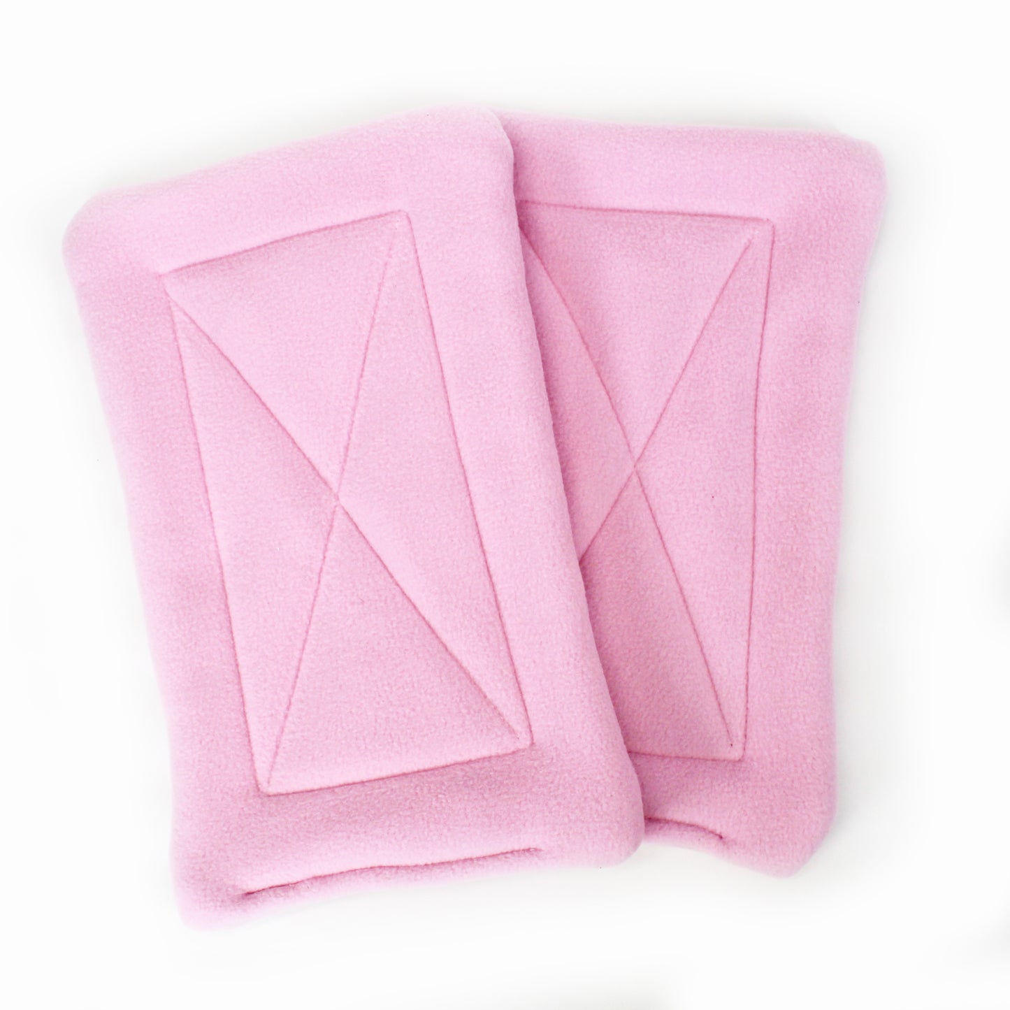 Pair of Absorbent Baby Pink Fleece Pee Pads For Guinea Pig