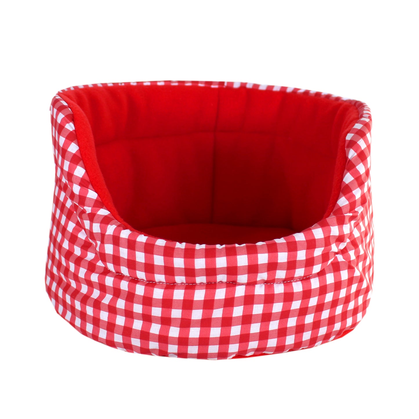 Red Gingham Guinea Pig Accessory Set, front view of the bed for guinea pigs
