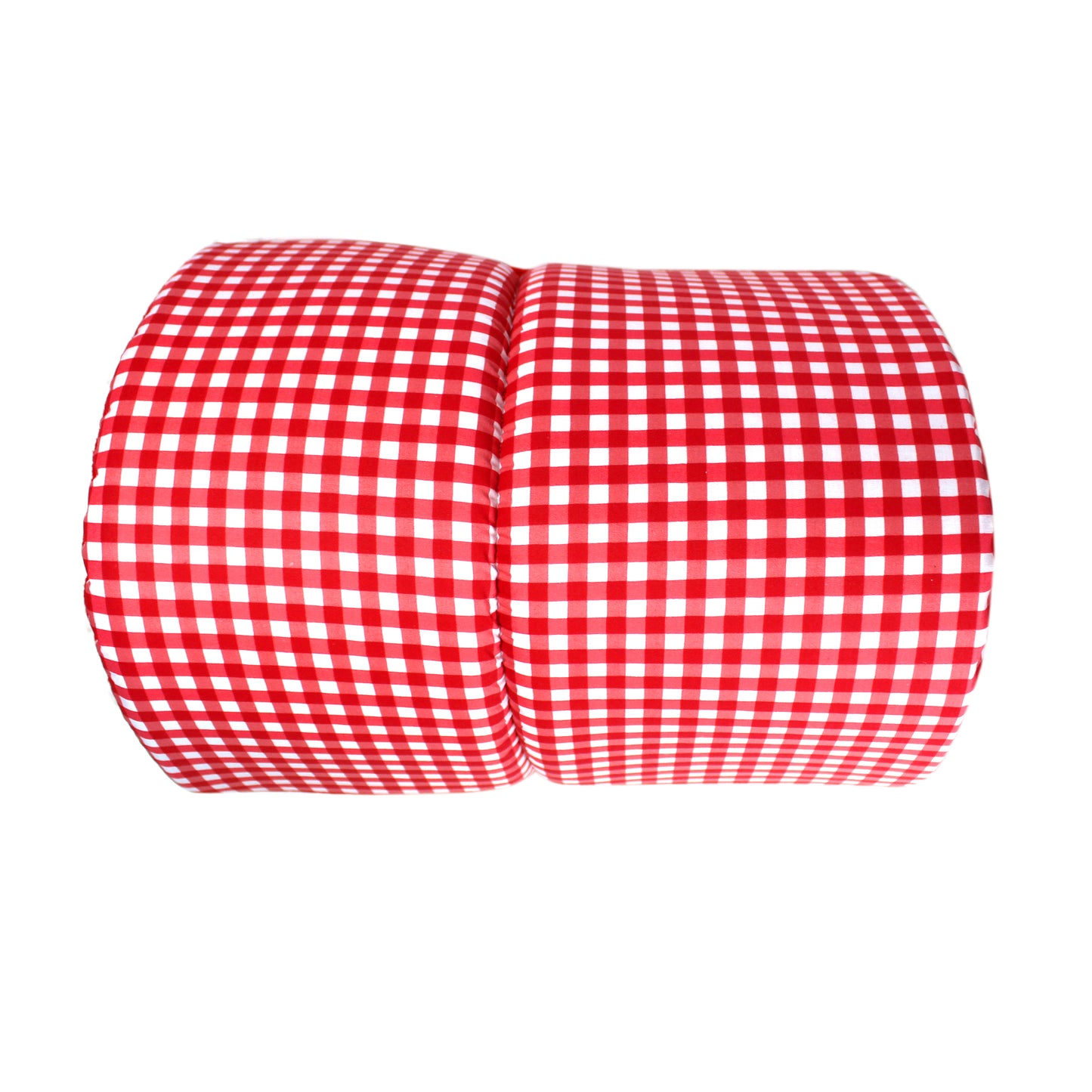 Red Gingham Guinea Pig Accessory Set, overhead view of the snuggle tunnel for guinea pigs