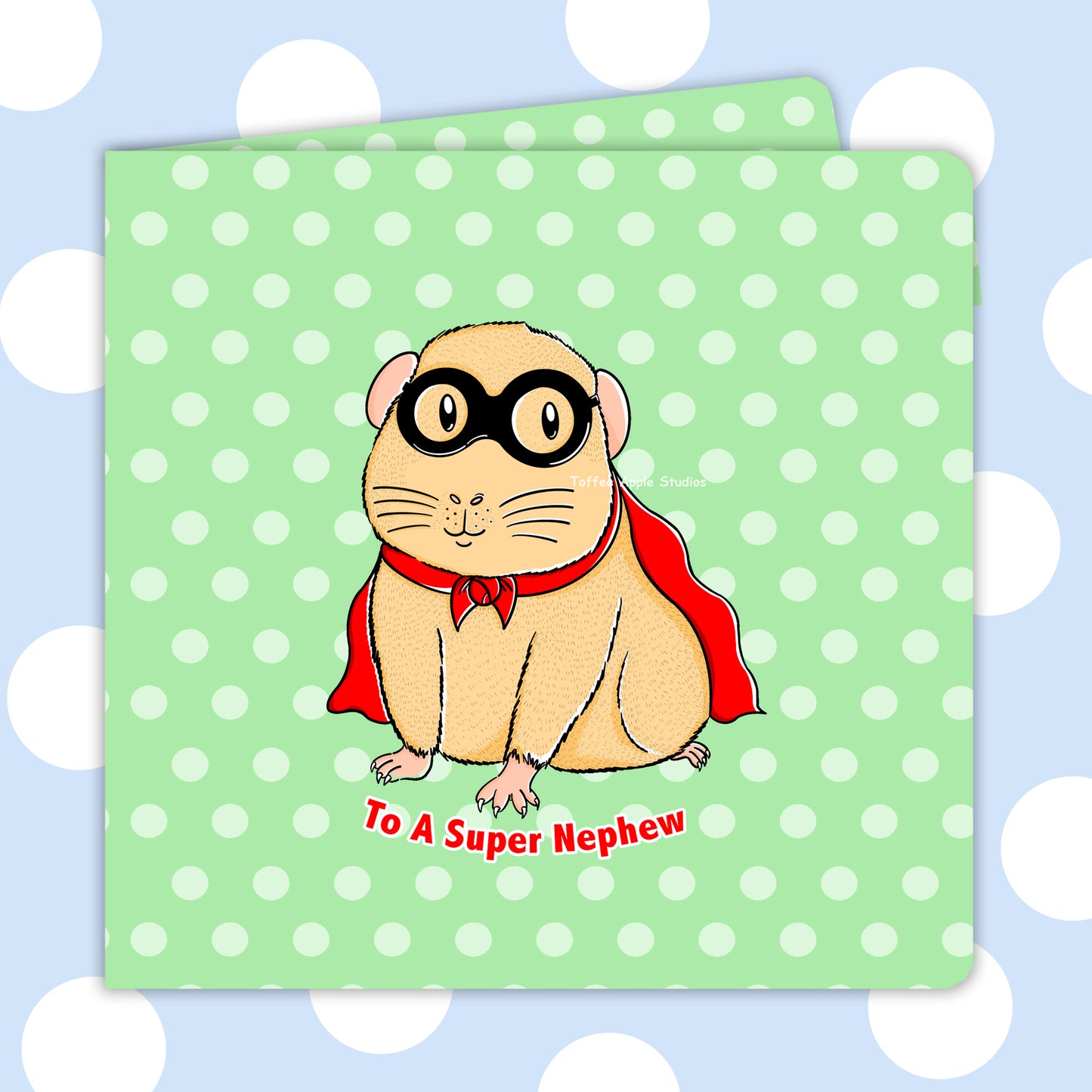 Super Guinea Pig Birthday Card - Super Heroes Card
