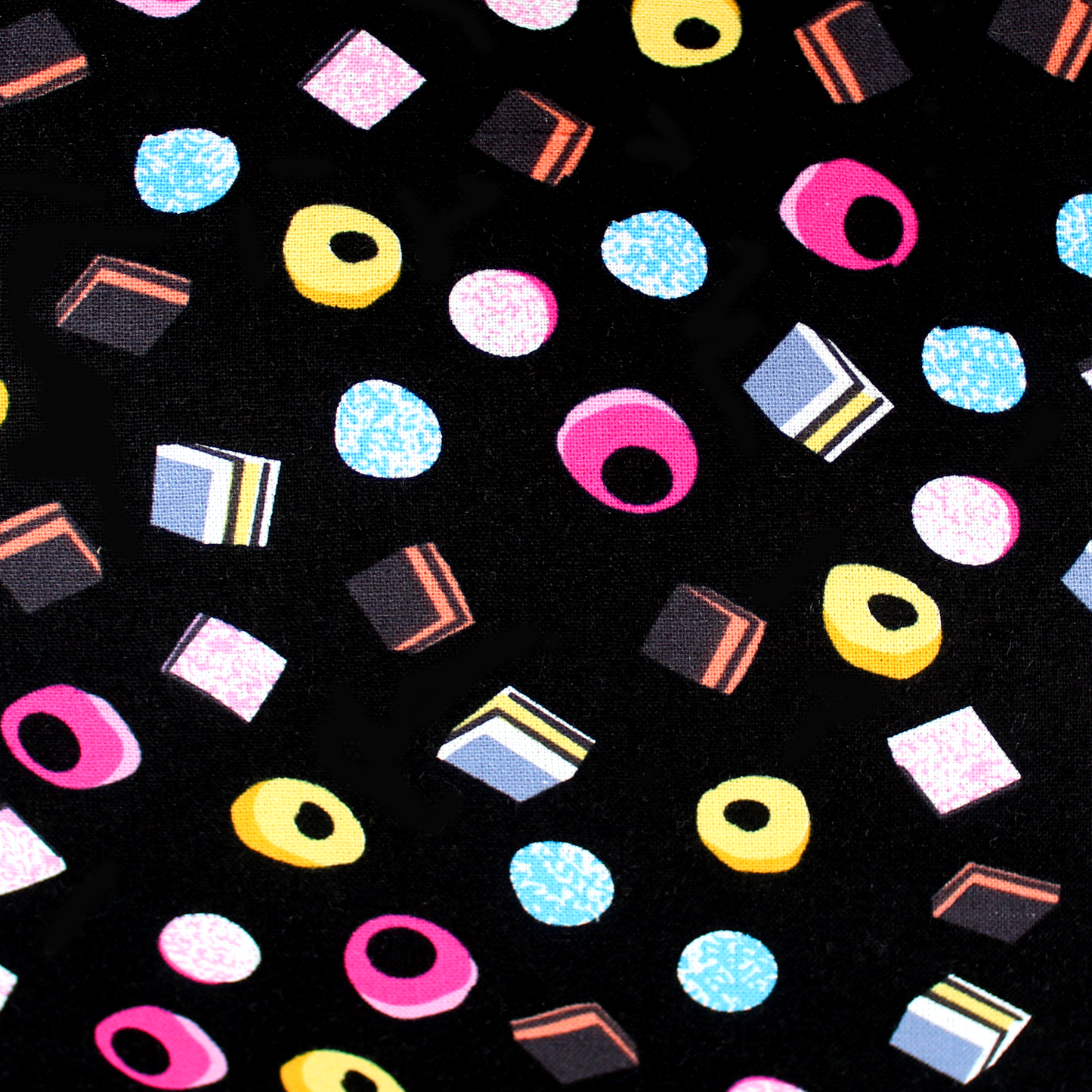 Liquorice Allsorts Cuddle Sack, close up of the liquorice allsorts pattern
