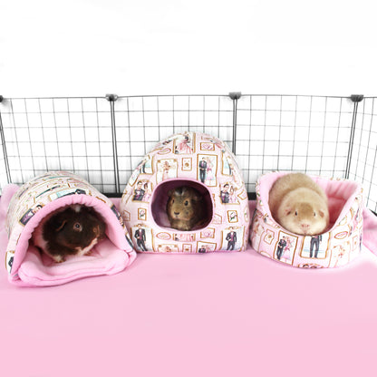 Pink Art Deco Guinea Pig Accessory Bundle