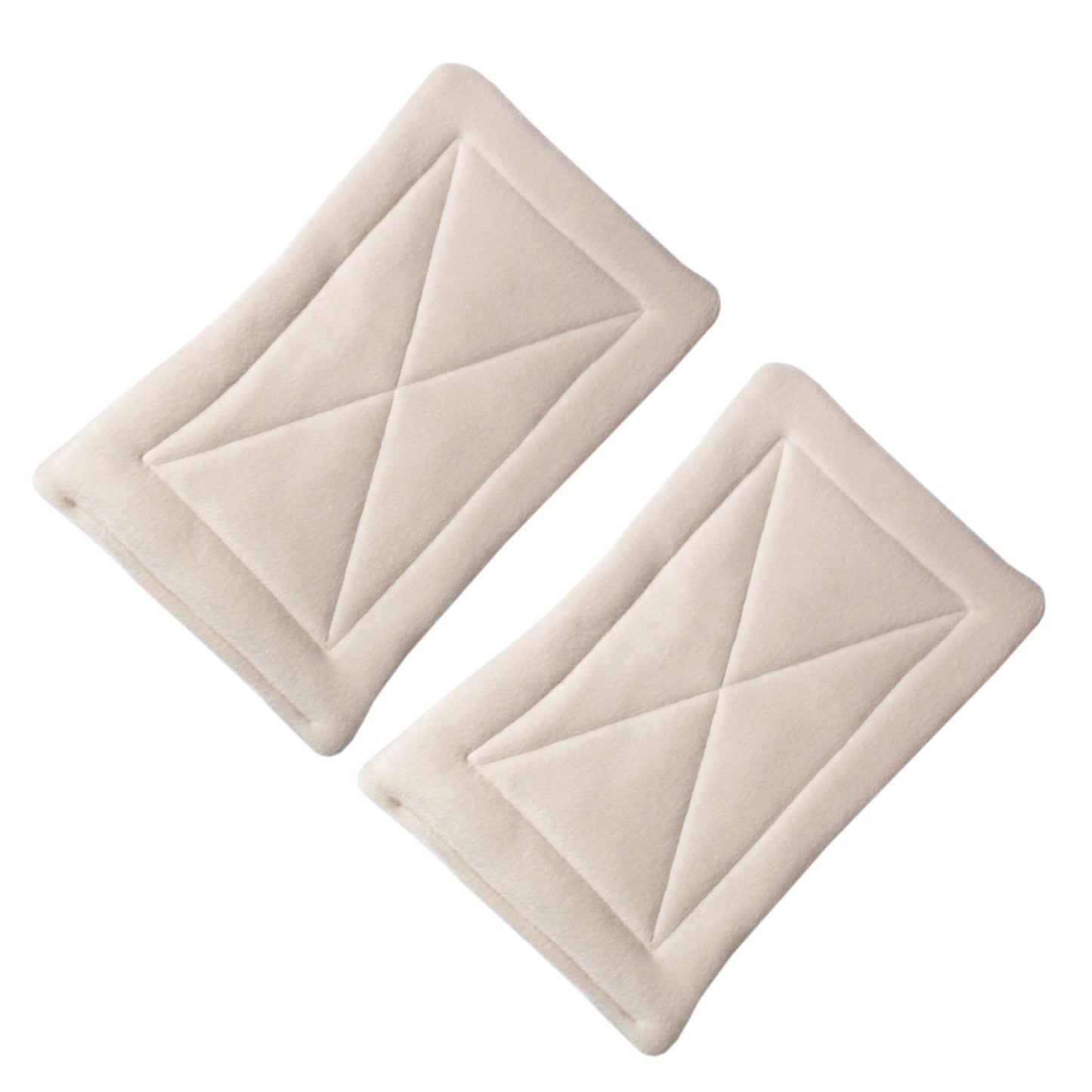 Pair of Absorbent Beige Fleece Pee Pads For Guinea Pig