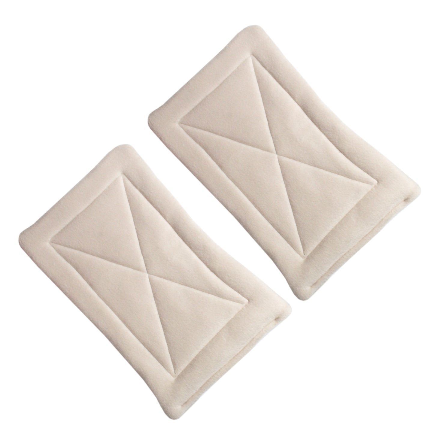 Pair of Absorbent Beige Fleece Pee Pads For Guinea Pig