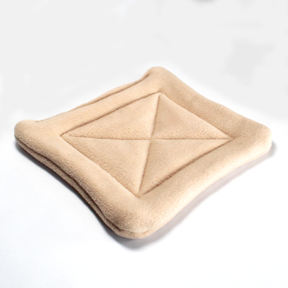 Large Beige Square Guinea Pig Pee Pad, view of the pee pad for guinea pigs so you can see the quality of the stitching