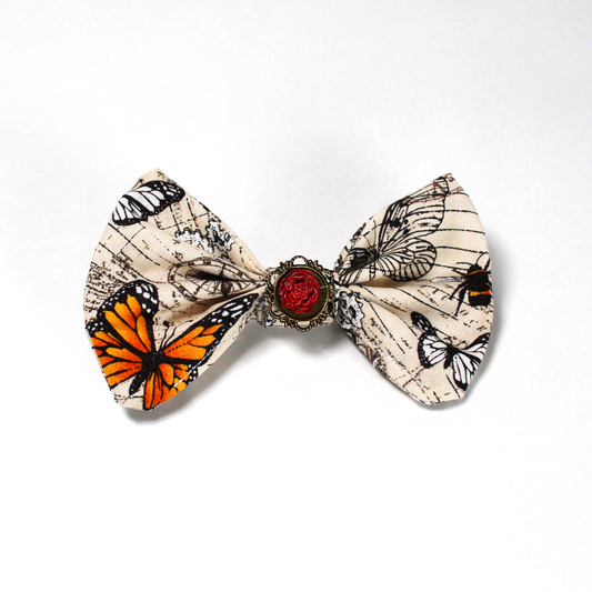 Medium Steampunk Butterfly Hair Bow Clip, view of the intricate design