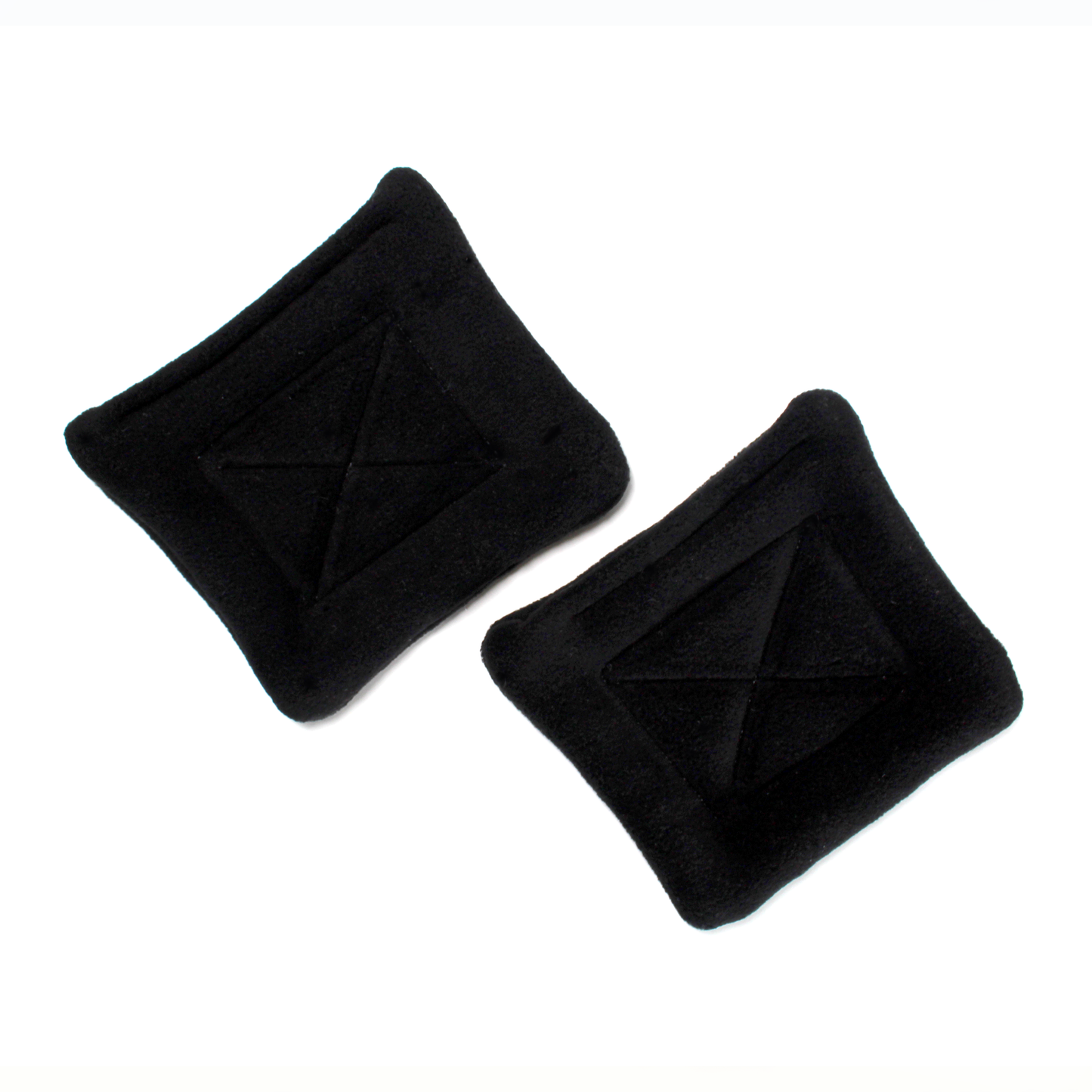 Pair Of Black Water Bottle Drop Pads, top view of the pair