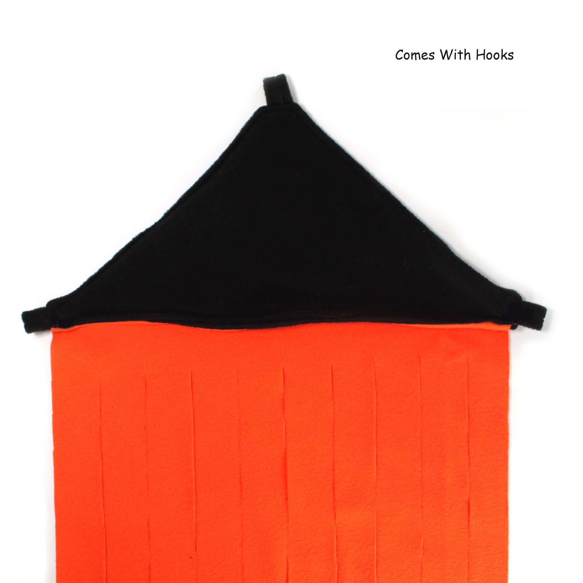 Black & Orange Corner Fleece Forest, top view showing the full details of the curtain hammock