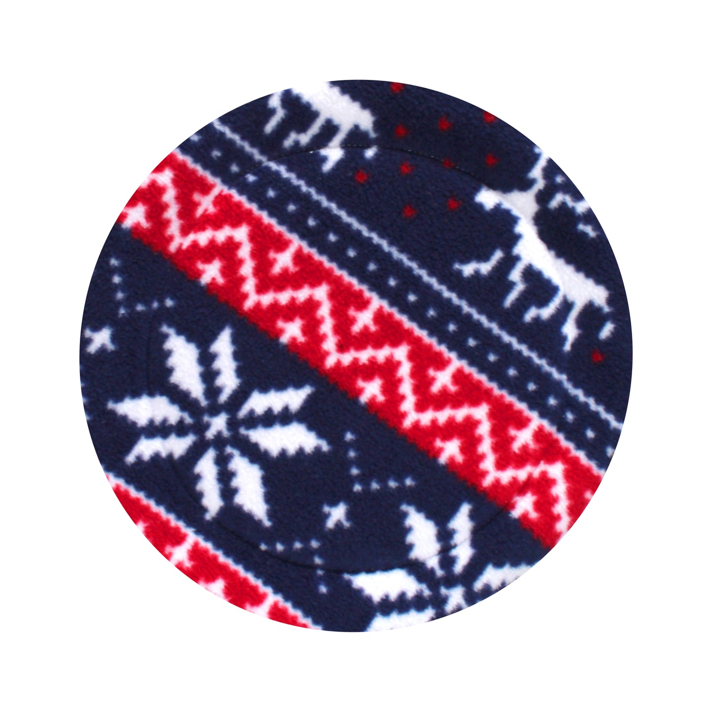 Pair Of Christmas Jumper Circle Pee Pads, single top view