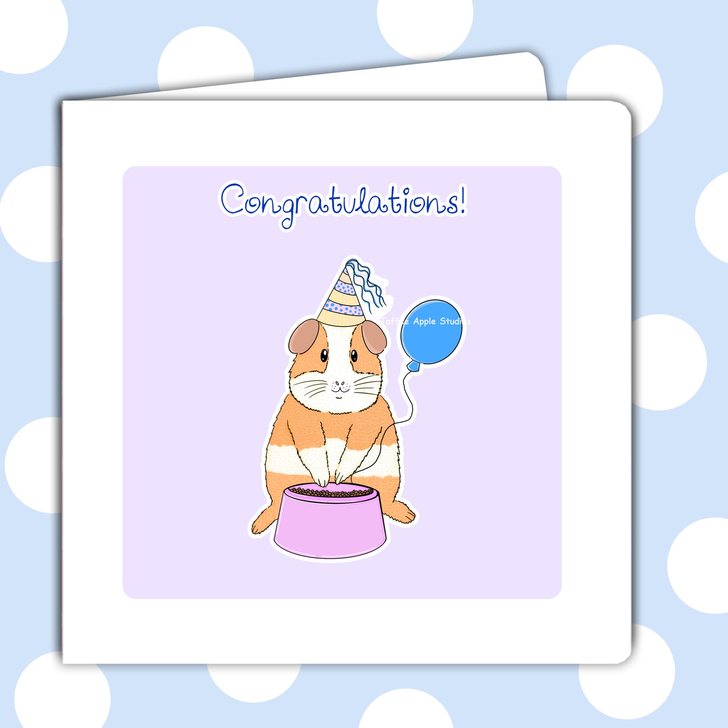 Personalised Guinea Pig Congratulations Card