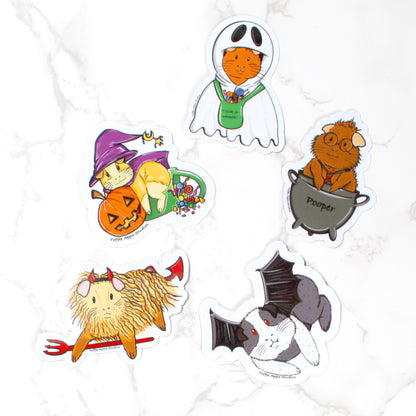 Halloween Guinea Pig Fridge Magnet Set 5