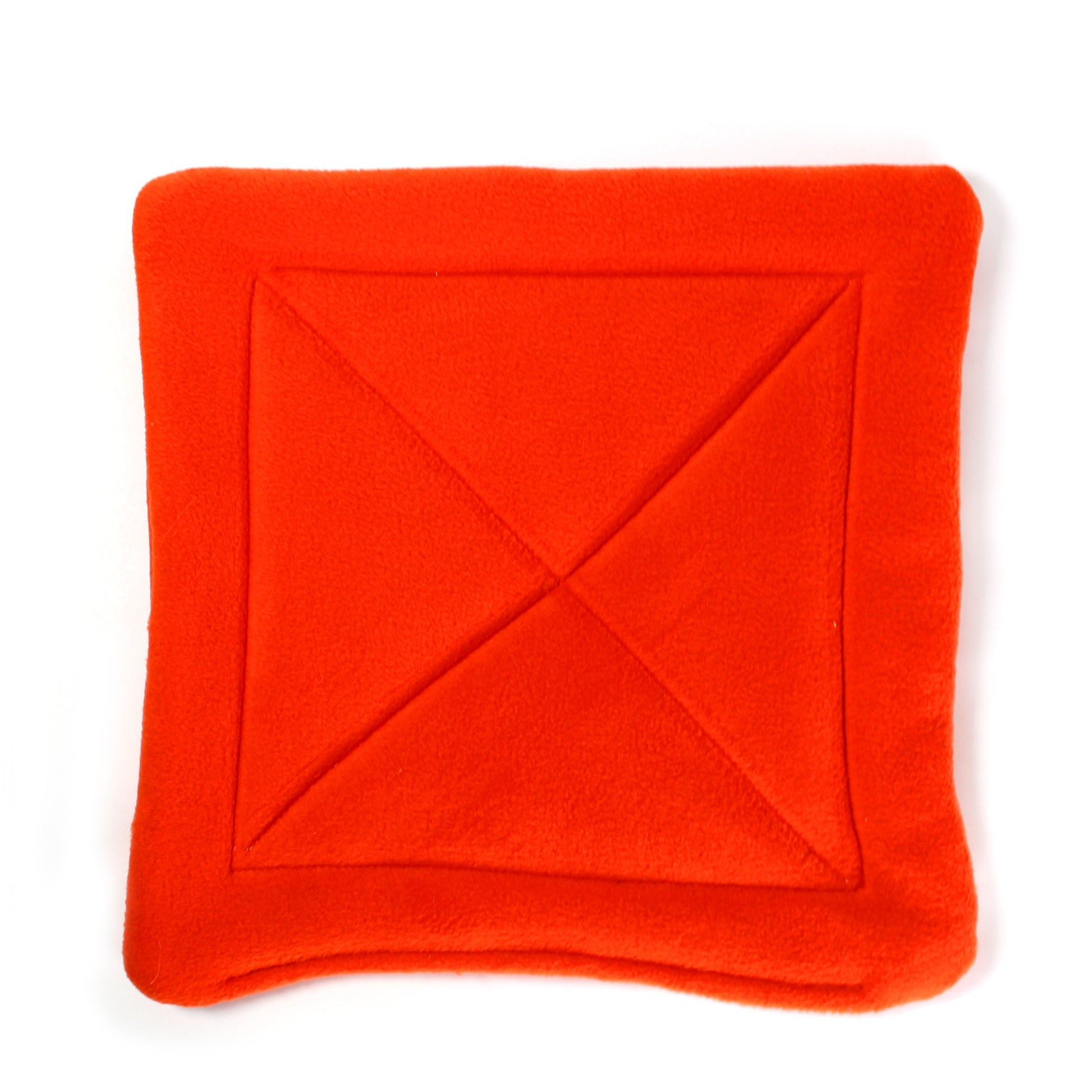 Large Square Orange Pee Pad for Guinea Pigs, top view to show the full pee mat