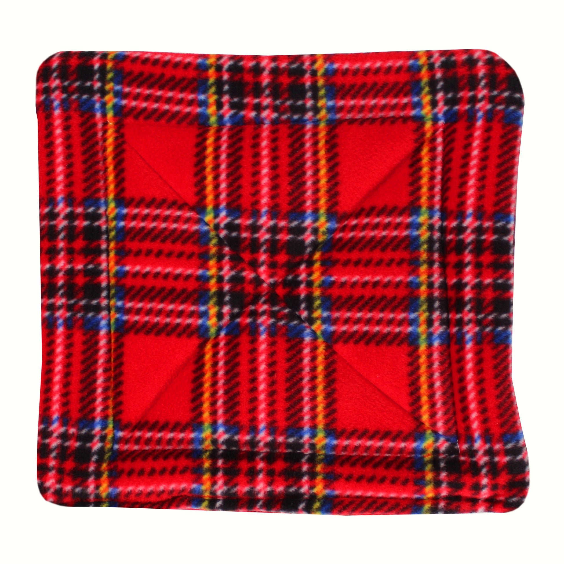 Large Red Tartan Guinea Pig Pee Pad, top view of the guinea pig pee mats