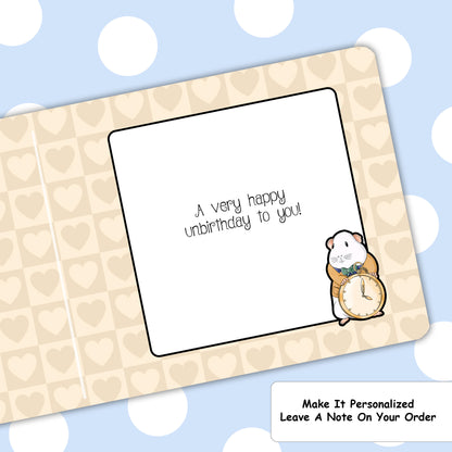 Guinea Pig Is Late For An Important Date - Greetings Card