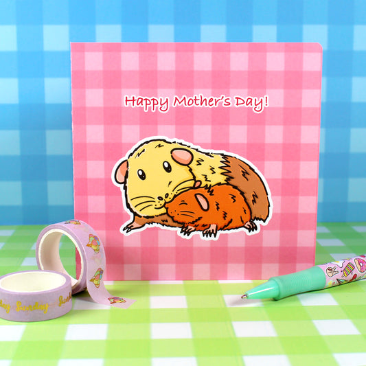 Guinea Pig Mother's Day Greetings Card