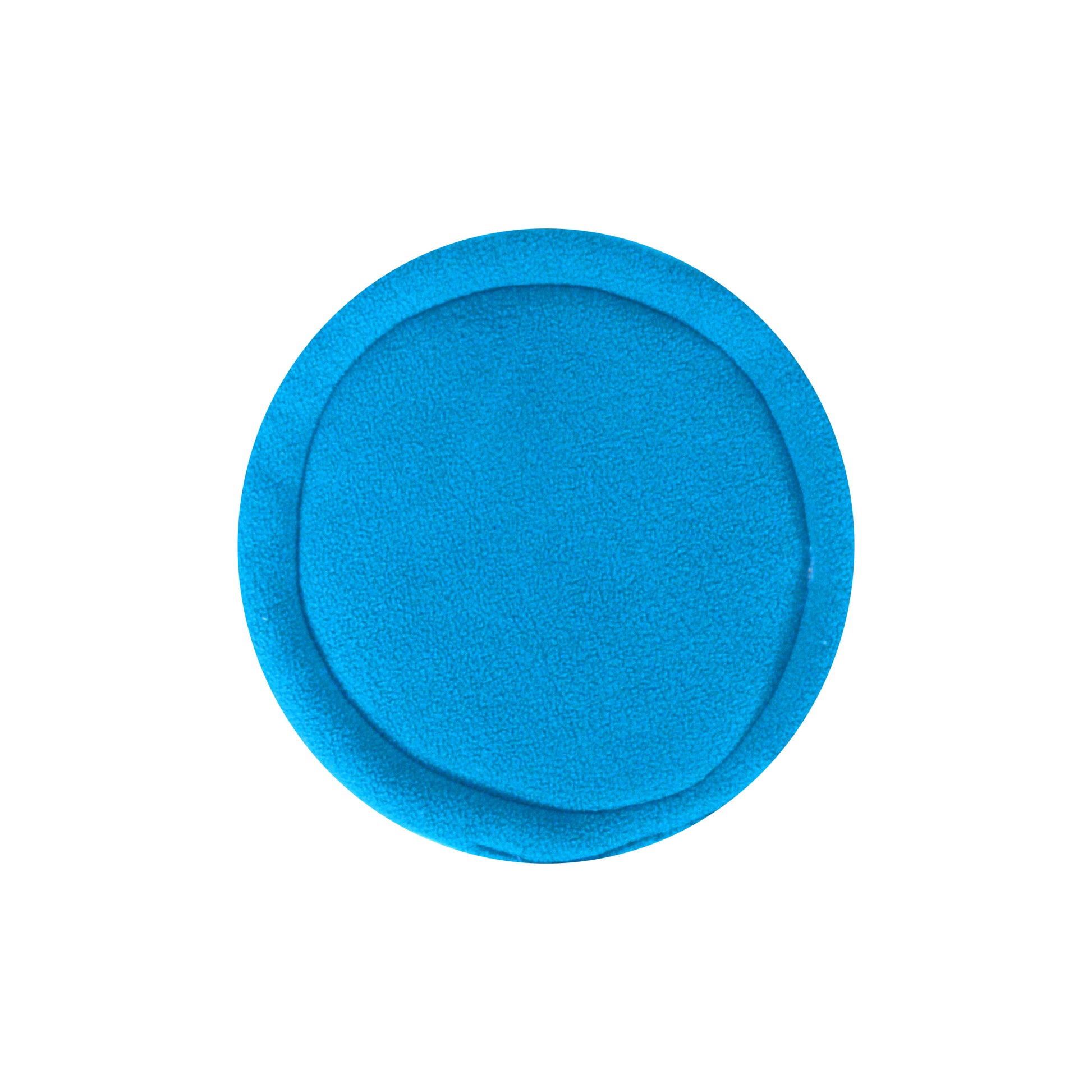 Pair Of Azura Blue Round Pee Pads, top view of single pee pad