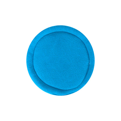 Pair Of Azura Blue Round Pee Pads, top view of single pee pad