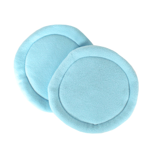 Pair Of Round Baby Blue Pee Pads, top view of the pair