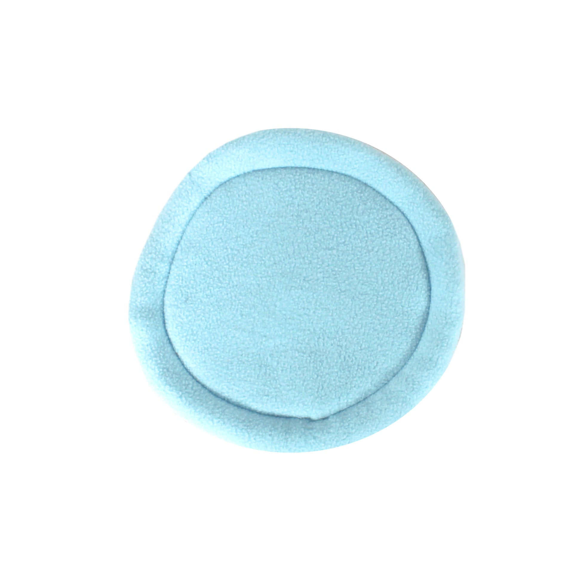 Pair Of Round Baby Blue Pee Pads, single top view