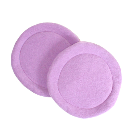 Pair Of Lilac Round Pee Pads, top view of the guinea pig wee wee pads