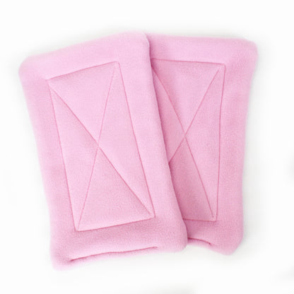 Pair of Absorbent Baby Pink Fleece Pee Pads For Guinea Pig