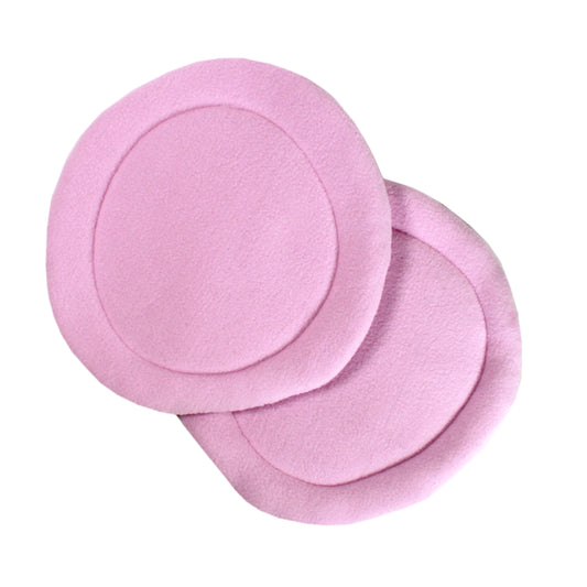 Pair Of Baby Pink Circle Pee Pads, top view of the pair