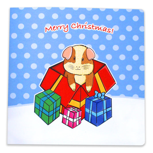Guinea Pig Christmas Presents Greetings Card