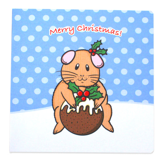 Pudding The Guinea Pig - Merry Christmas Card