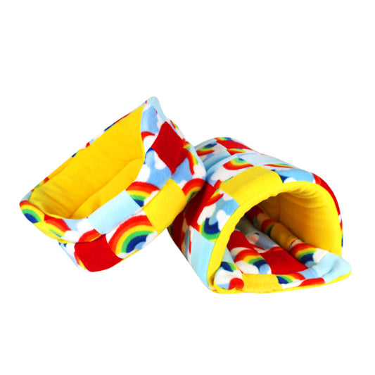 Yellow Patchwork Rainbow Tunnel and Bed Set