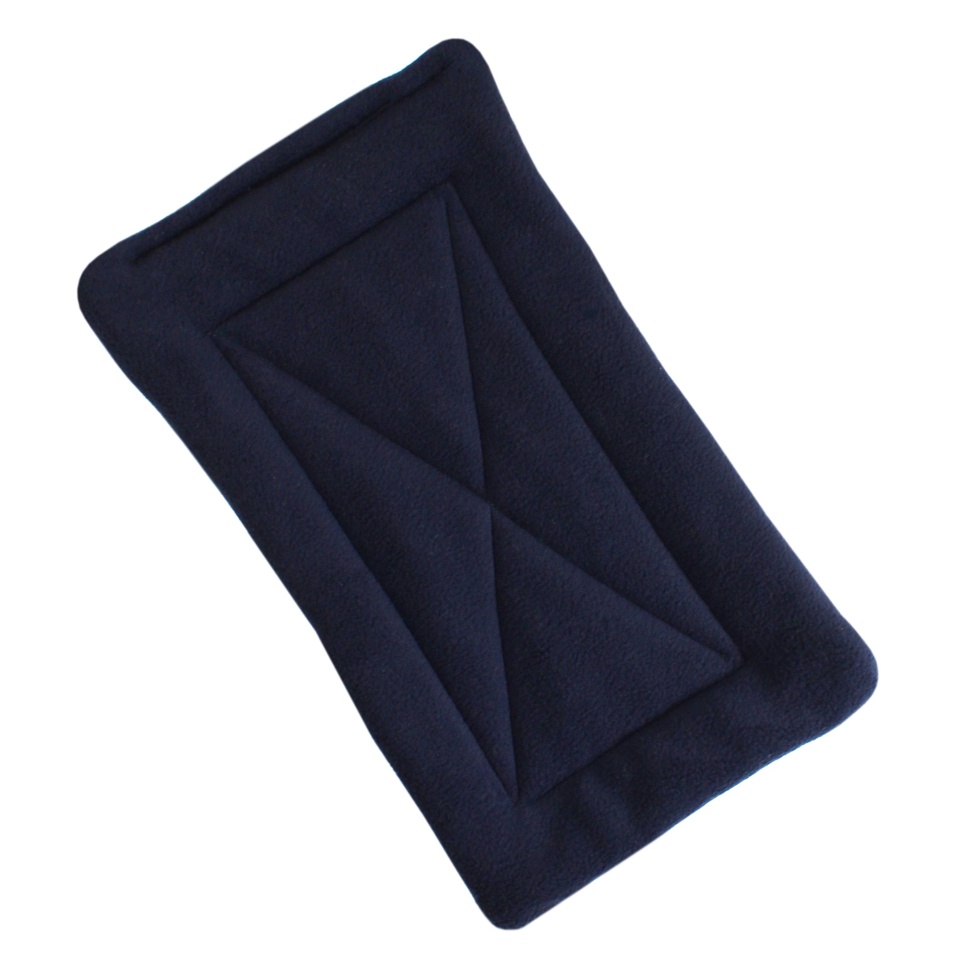 Navy Blue Guinea Pig Pattern Snuggle Tunnel, top view of the removable guinea pig pee pad