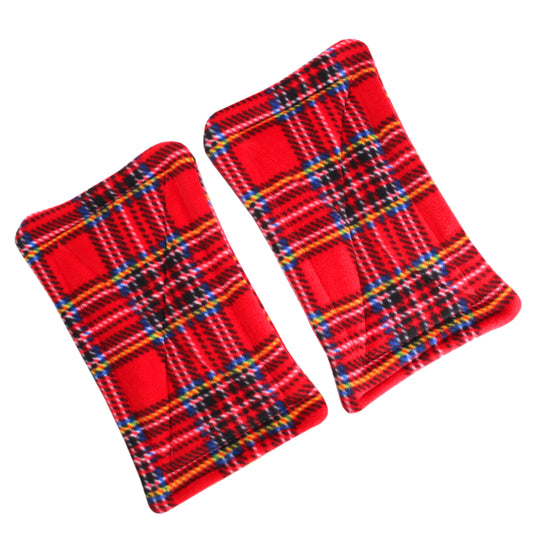 Absorbent Red Tartan Fleece Guinea Pig Pee Pad