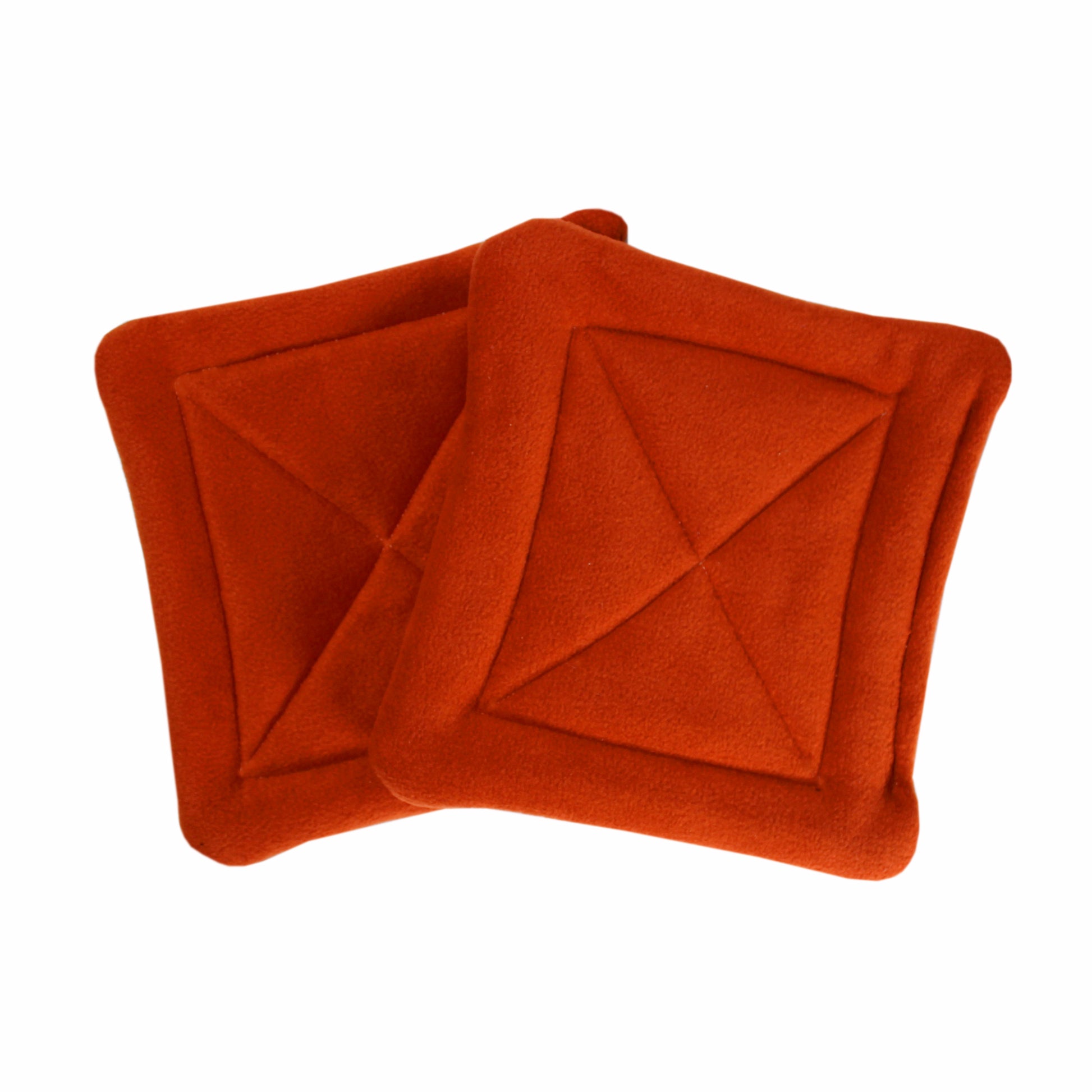 Pair Of Square Guinea Pig Rust Pee Pads, rust coloured pee mats for guinea pigs