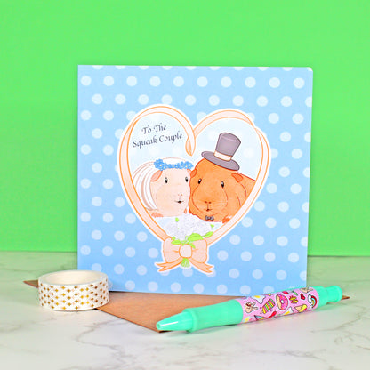 Squeak Couple Guinea Pig Wedding Card