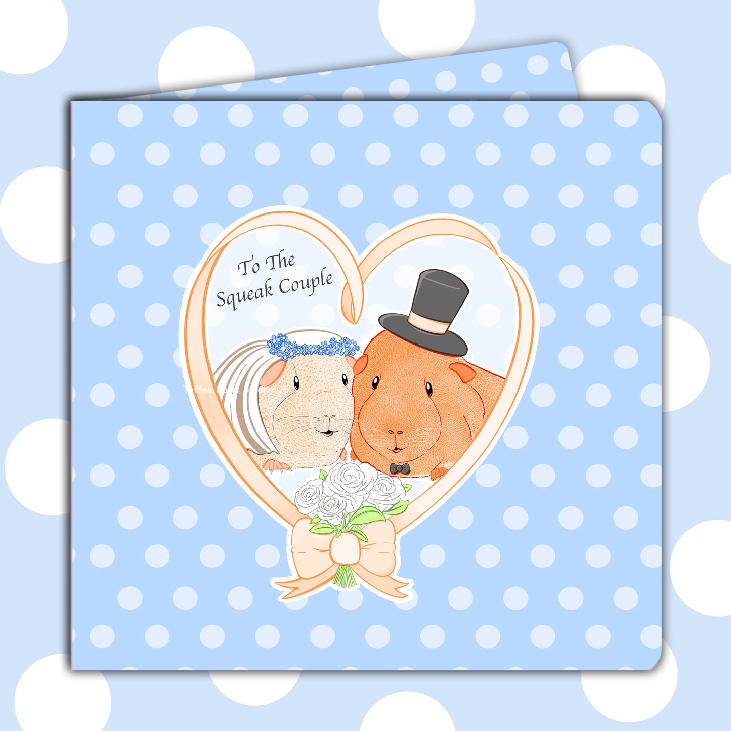 Squeak Couple Guinea Pig Wedding Card