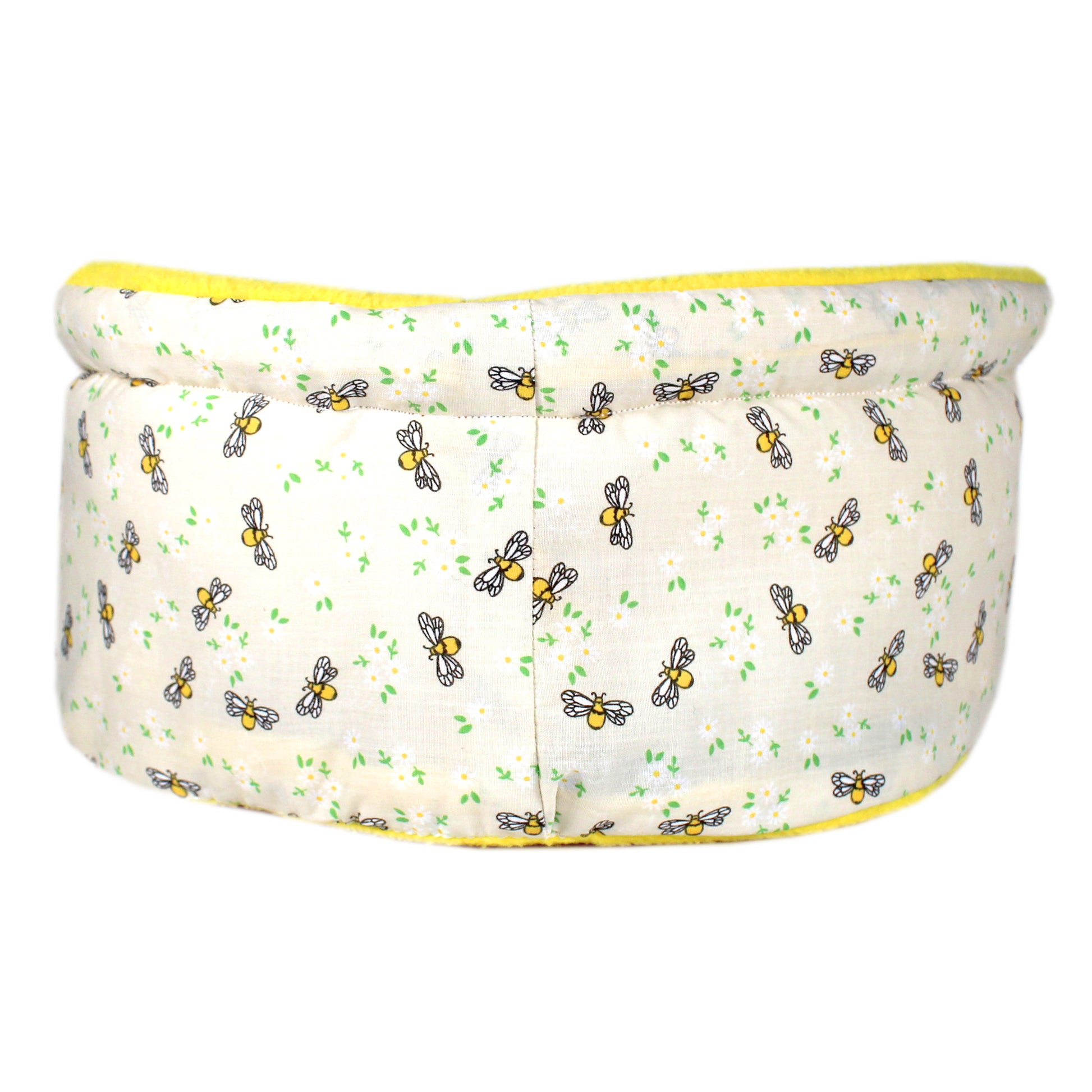 Yellow Bee Pattern Bed for Guinea Pigs, rear view